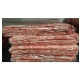 Red and Beige Jacquard Tablecloth, 60" x 100"