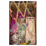 Box Lot of Fashion Jewelry and Craft Supplies