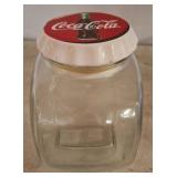 Coca-Cola Glass Jar with Plastic Lid
