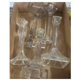 Clear Glass Decorative Candle Holders