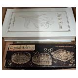 Crystal Ashtrays and Decorative Cross