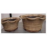 Two Napa Home & Garden Ceramic Planters