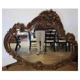 Large Ornate Giltwood Framed Mirror, 58x50 w3