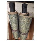 Two Asian Landscape Wall Scrolls with Calligraphy