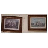 Engraving of Helmingham Hall, Suffolk, Framed rm4