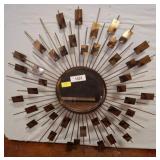 Mid-Century Starburst Wall Mirror, 28 Inches