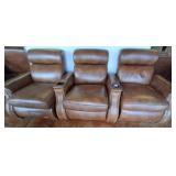 Hancock & Moore Brown Reclining Theater Sofa