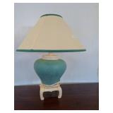 Textured Ceramic Table Lamp With Shade, 30in