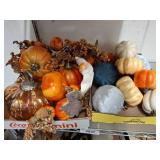 Decorative Pumpkins and Faux Foliage