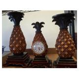 Resin Pineapple Clock and Candleholders