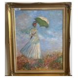 Framed Painting of Woman with Parasol, 28ï¿½34