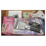 Box Lot with Ice Scraper, Alarm, and Flashlight