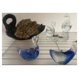 Decorative Swan Figurines