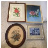 Framed Artwork and Prints, Set of Four