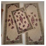 Three Floral Pattern Area Rugs