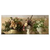Three Decorative Potted Floral Arrangements