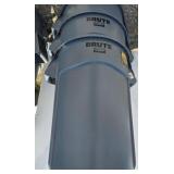 Rubbermaid Brute Trash Cans, Gray, Lot of 3