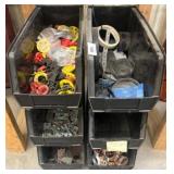 Stackable Bins with Assorted Hardware