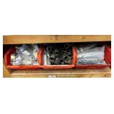 Plumbing Components in Three Bins