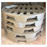 5 Heavy-Duty Cast Iron Grates