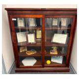 Wooden Curio Cabinet With Sliding Glass Doors