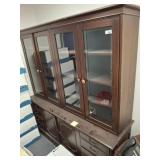 Myrtle Wood Cabinet with Glass Doors