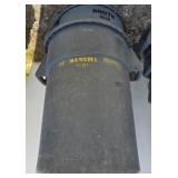 2 Rubbermaid Brute Trash Bin, Gray, Commercial Use