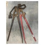 Two Lever Chain Load Binders with Rust