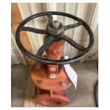 Red Industrial Gate Valve with Handwheel