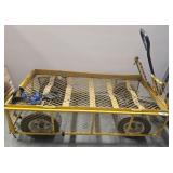 Metal Utility Cart With Mesh Platform