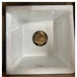 White Porcelain Square Vessel Sink Basin