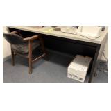 Desk and Chair Set with Black Finish Components