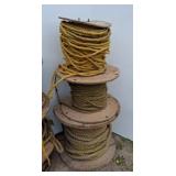 Wooden Spools With Yellow Rope Collection