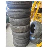 Used Tires with Varying Sizes