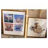 Two Framed Disney-Themed Wall Prints