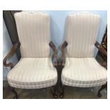 Upholstered Wood-Frame Armchairs