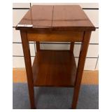 Wood Side Table with Shelf Feature