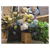 Artificial Floral Arrangements in Decorative Vases