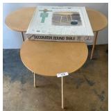 Three Round Tables, MDF and Wood Legs