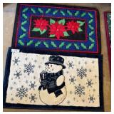 Two Holiday-Themed Decorative Rugs