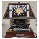 Lionel Animated Train Lamp With Stained Glass plas
