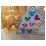 Mickey Mouse-Shaped Glass Ornament Set
