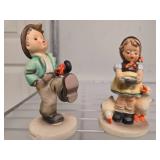 Goebel Figurines of Boy and Girl with Animals