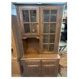 Wood China Cabinet With Glass Doors