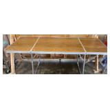 Folding Table with Wood-Look Laminate Top