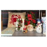 Holiday Decor Assortment With Santa & Snowmen