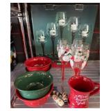 Holiday-Themed Tableware and Candleholder Set