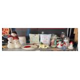 Holiday Decor and Snowman Figurines