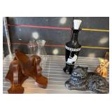 Decorative Items Including Cat Figurine