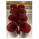 Ruby Red Glass Tumblers